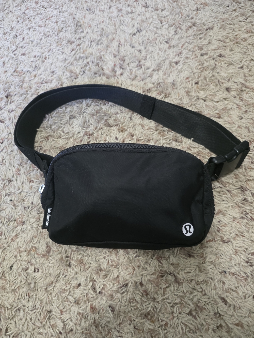 lululemon athletica Black Belt Bag with Logo